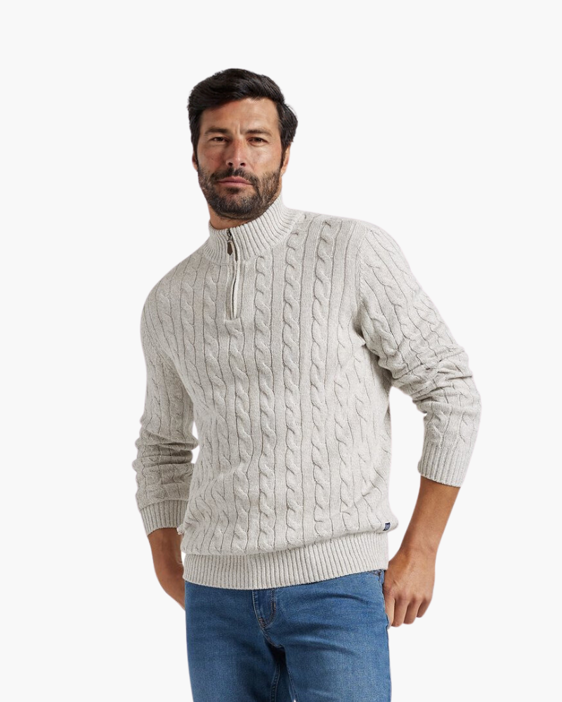 Maglione Verbier con mezza zip