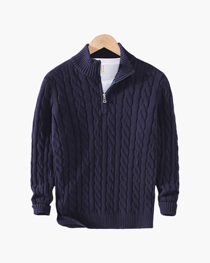 Maglione Verbier con mezza zip