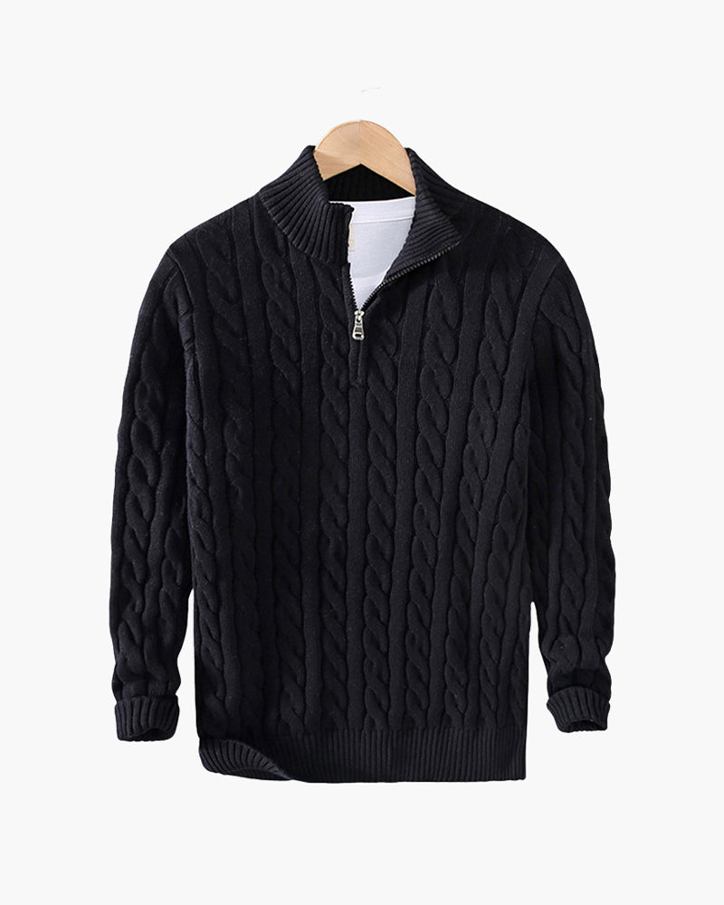 Maglione Verbier con mezza zip