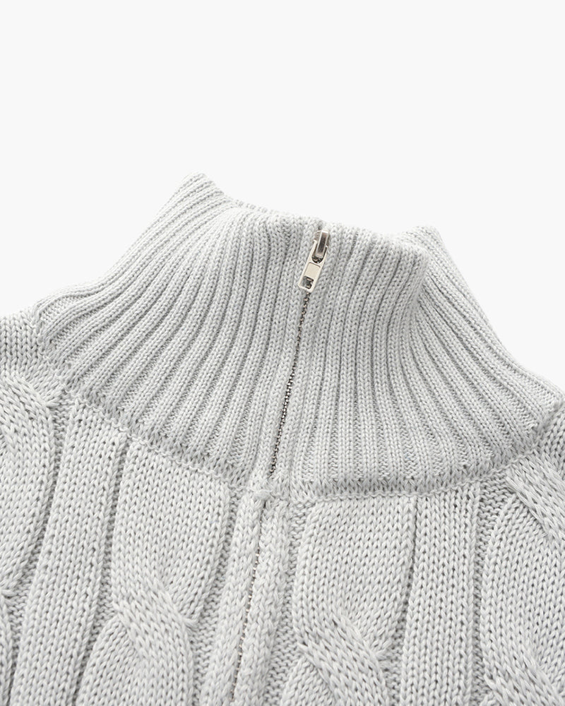 Maglione Verbier con mezza zip