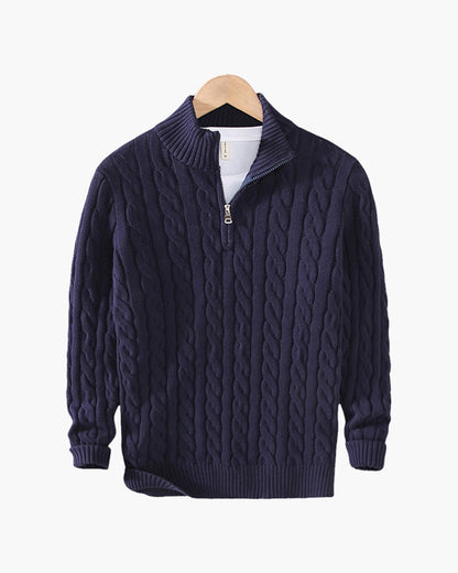 Maglione Verbier con mezza zip