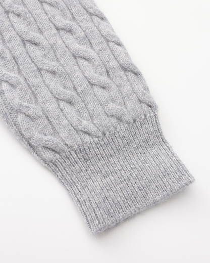 100 % gewebter Kaschmirpullover mit halbem Reißverschluss