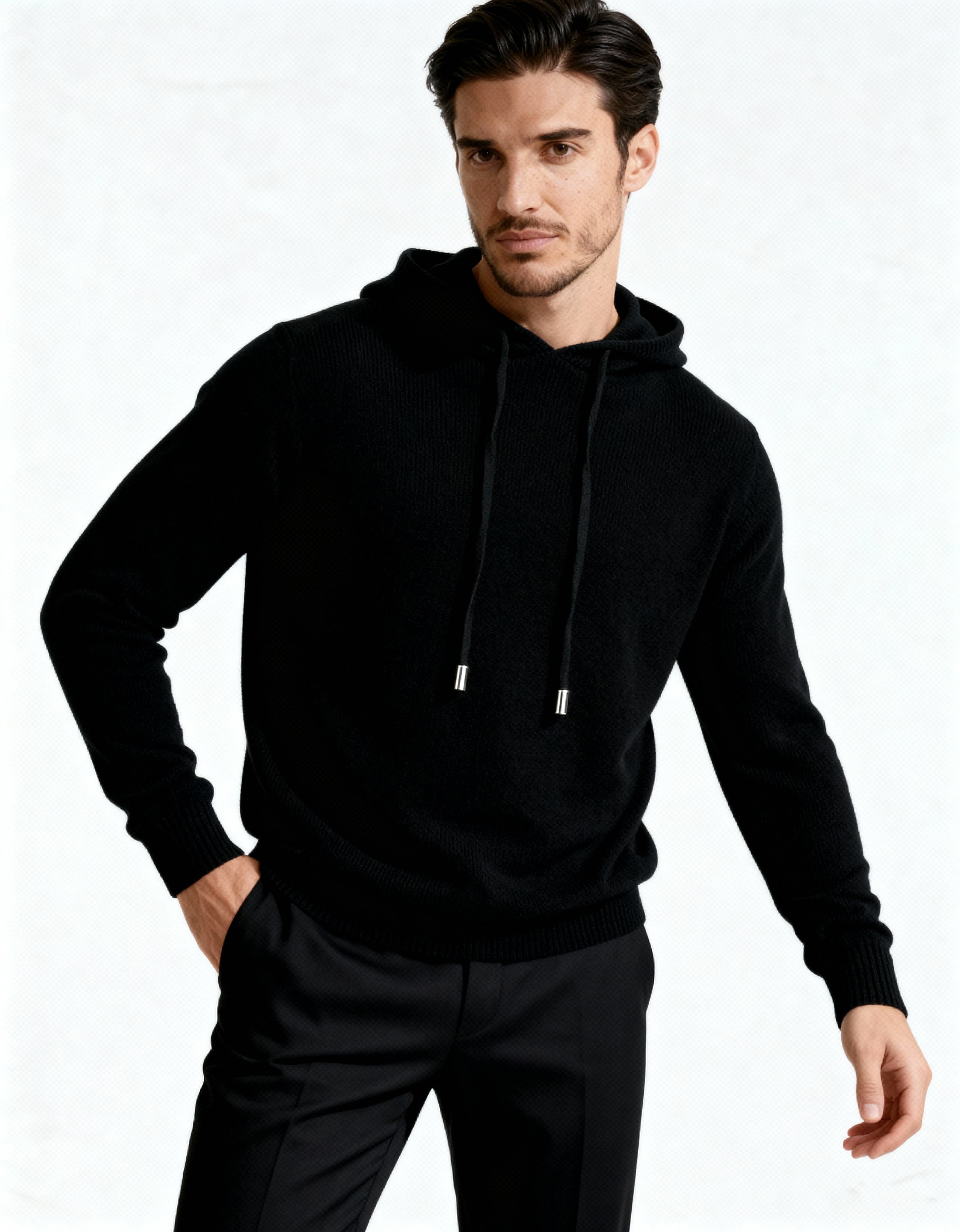 Felpa con cappuccio 100% cashmere