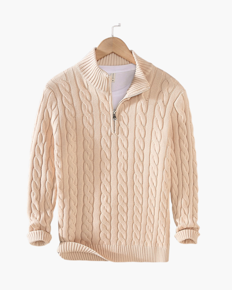 Maglione Verbier con mezza zip